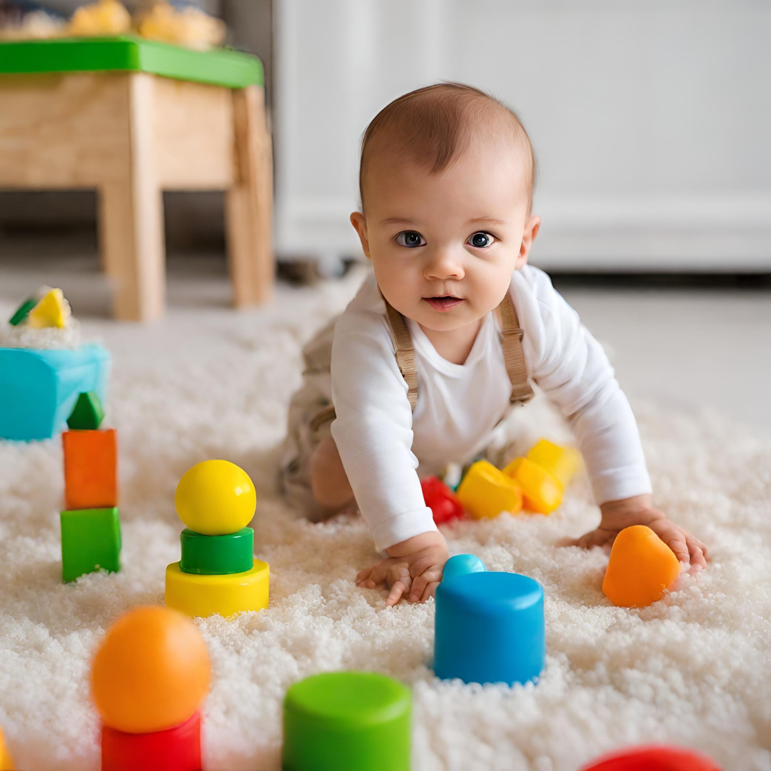 Essential development of play for a 1 year old. Timeless Toys Chicago