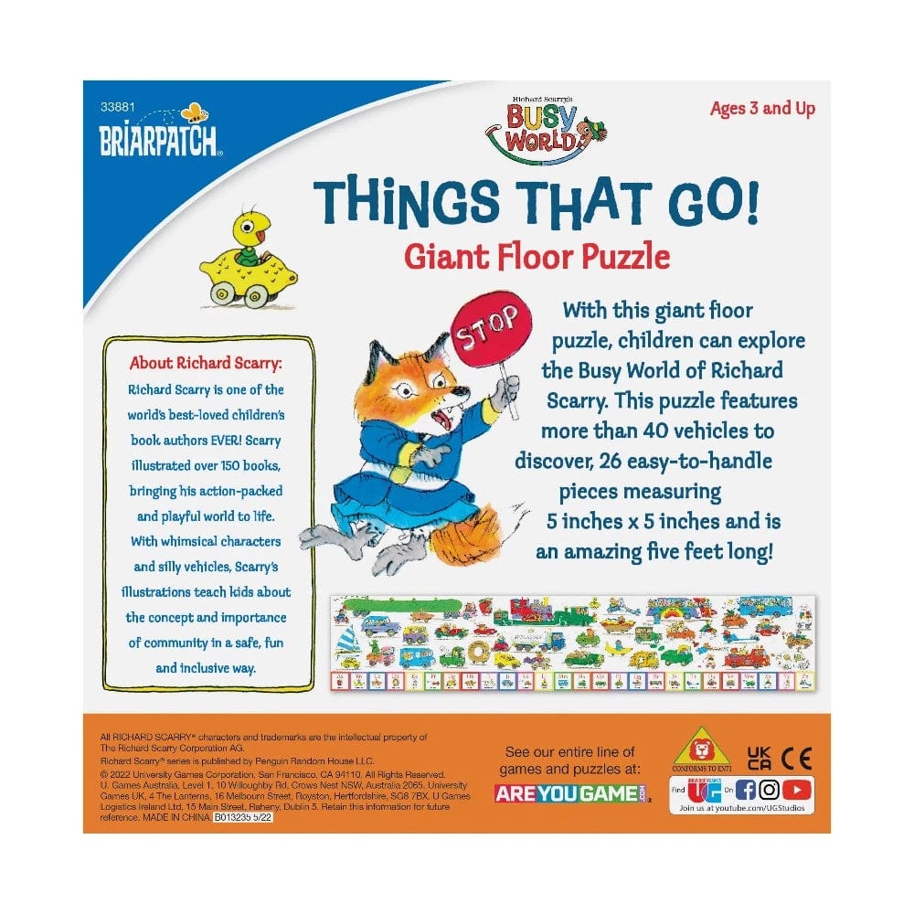 Briarpatch Floor Puzzles Richard Scarry's Things That Go! Giant Floor Puzzle