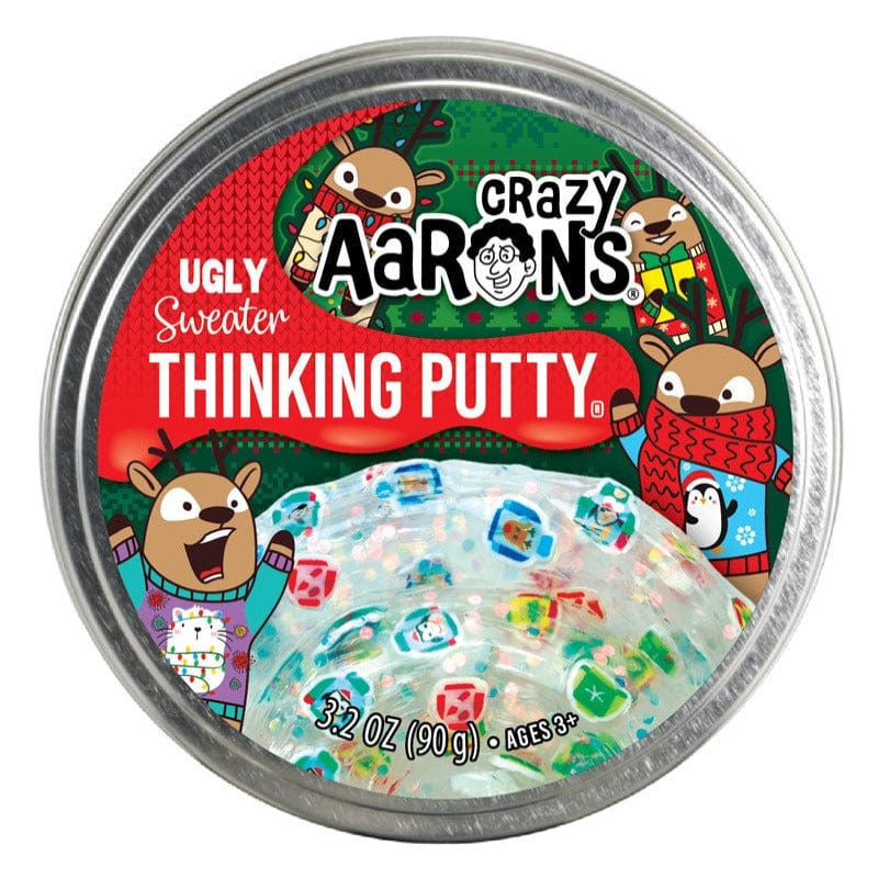 Crazy Aaron's Putty World Putty Default Ugly Sweater Thinking Putty