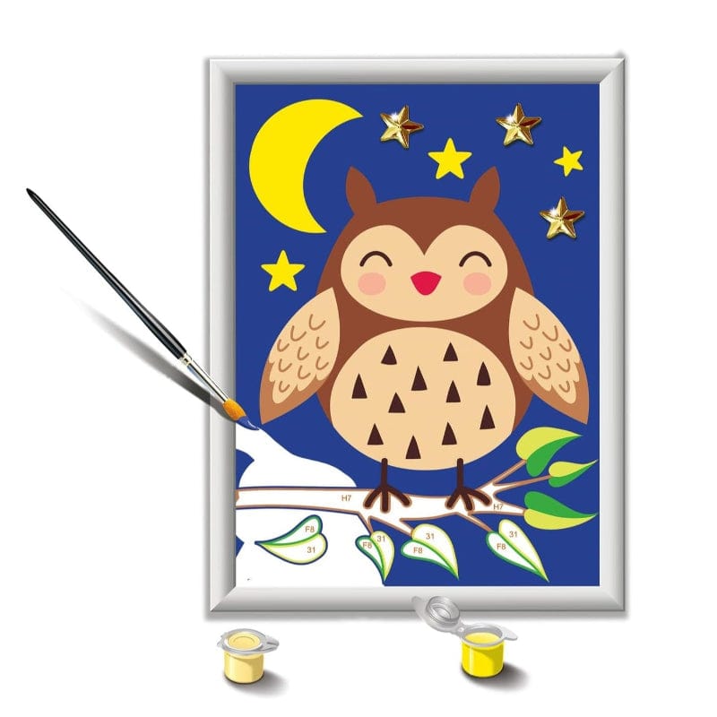CreArt Coloring & Painting Kits Default CreArt: Paint by Number Cute Owl