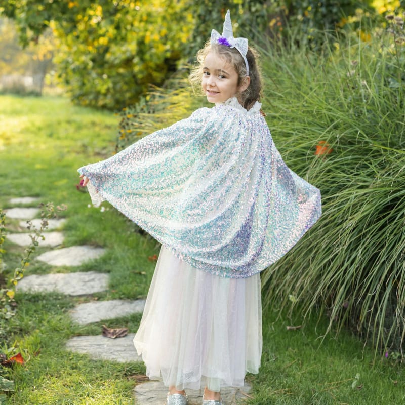 Creative Education Dress Up Accessories Unicorn Sparkle Cape & Headband (Size 4-6 yrs)
