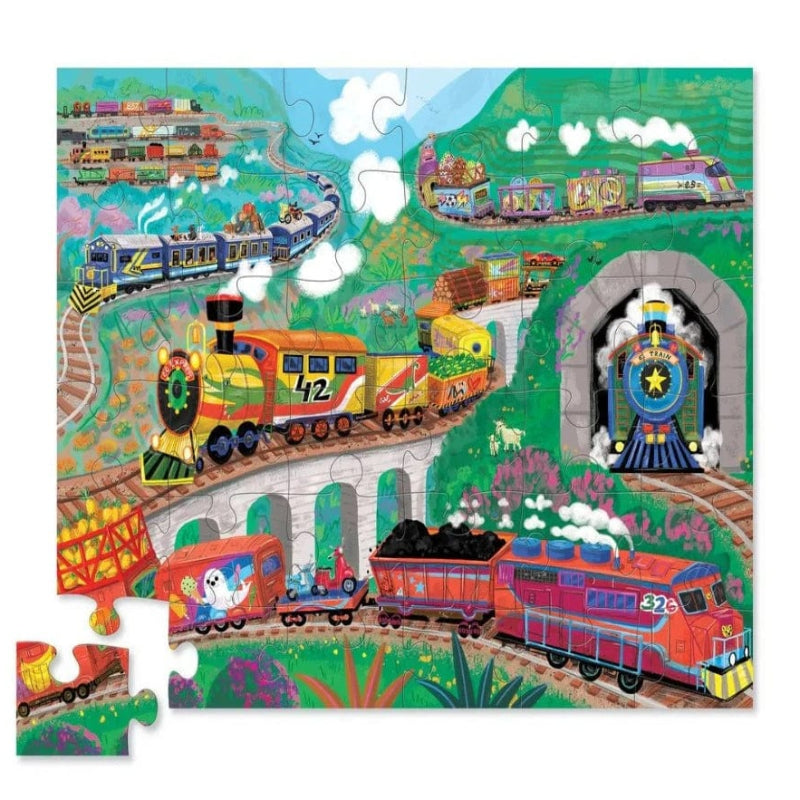 Crocodile Creek Floor Puzzles Default All Aboard 36 Piece Puzzle
