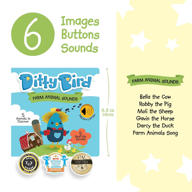 Ditty Bird Books with Sound Default Ditty Bird - Farm Animal Sounds