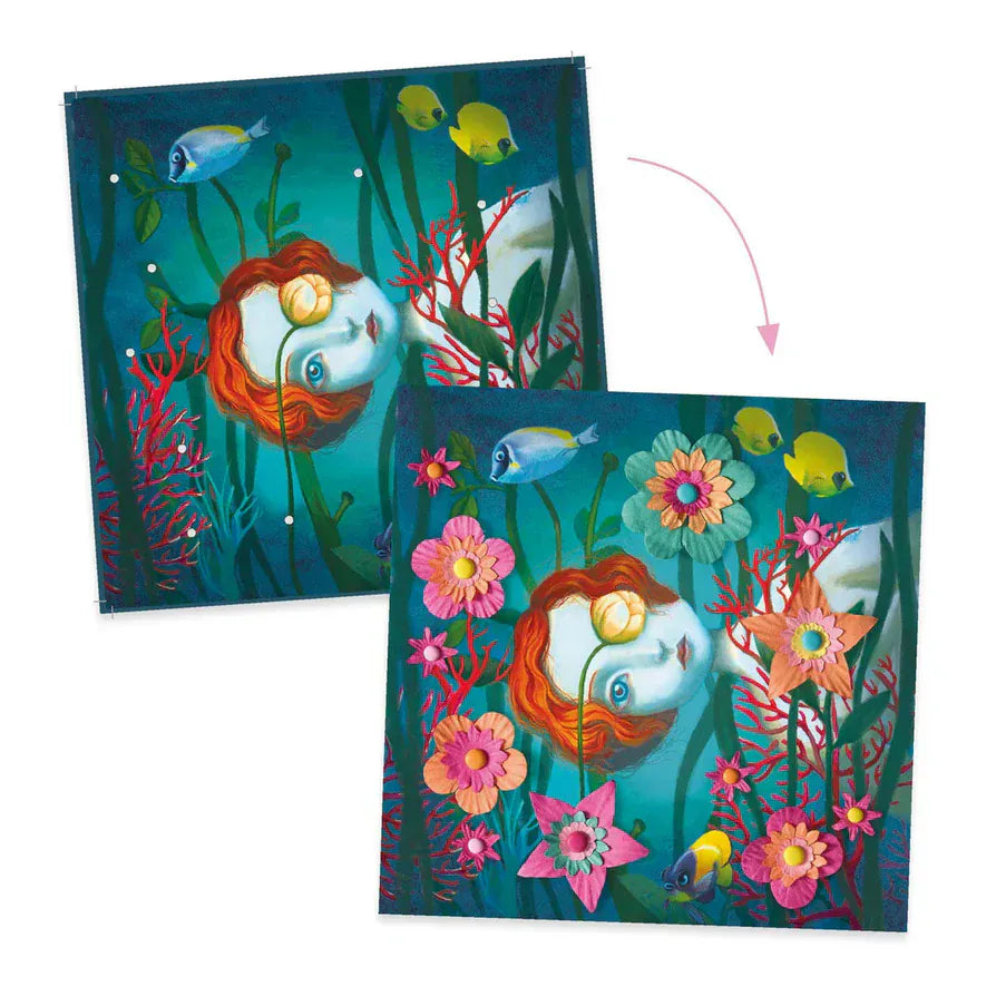Djeco Art & Craft Activity Kits Rock n Roses Paper Creation