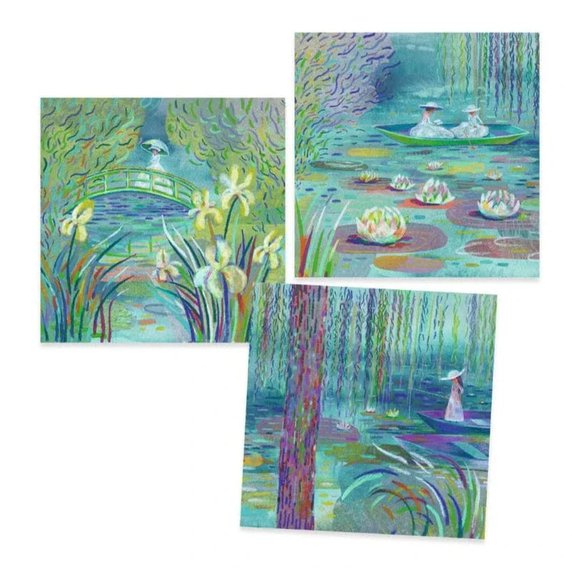 Djeco Coloring & Painting Kits Default Inspired by Monet - On the Water Lily Pond Wax Crayons Kit UPC