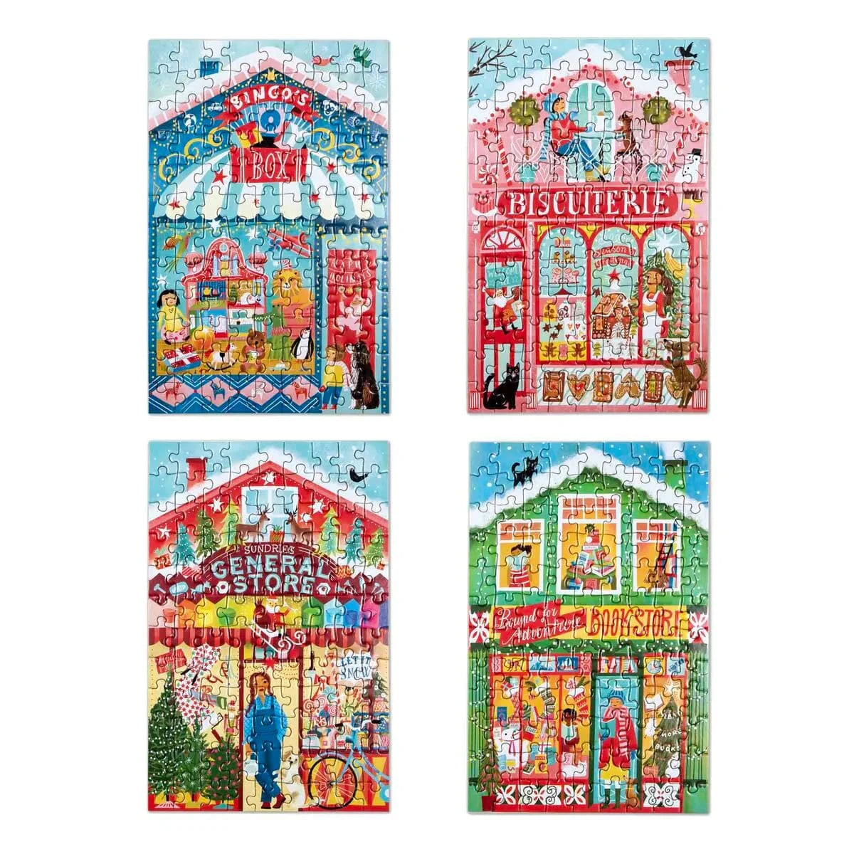 eeBoo 100 Piece Puzzles Christmas Market 100 Piece Puzzle (Assorted Styles) UPC Styles