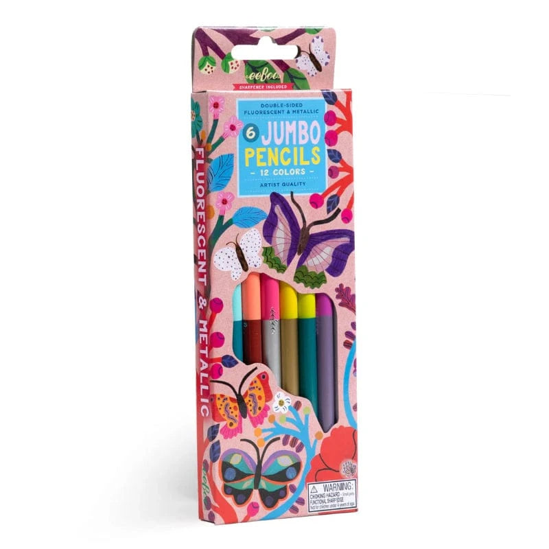 eeBoo Markers, Pens, Brushes & Crayons Default Butterflies 6 Double Sided Color Pencils