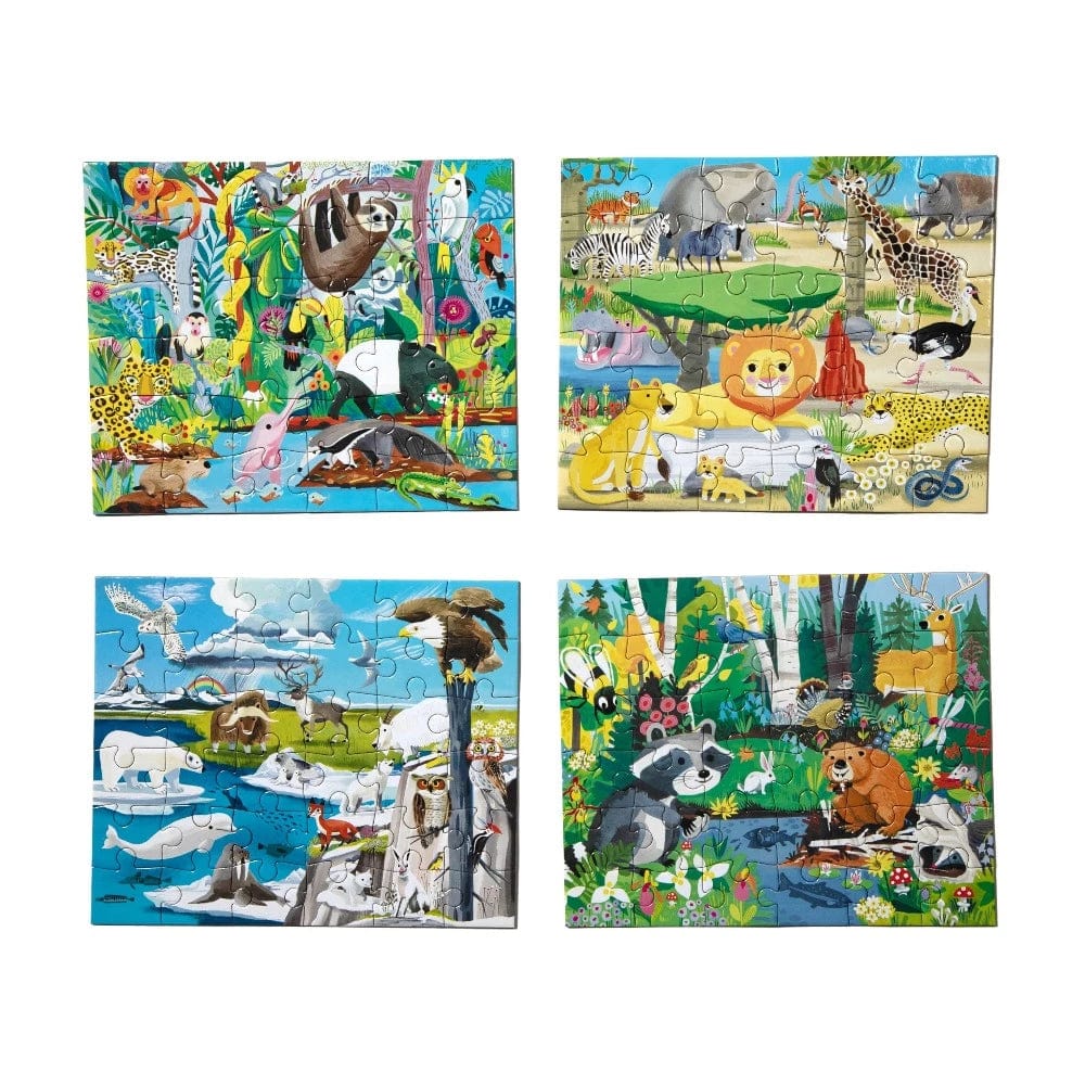 eeBoo Puzzles Wild Habitat Mini 36 Piece Puzzle Assortment