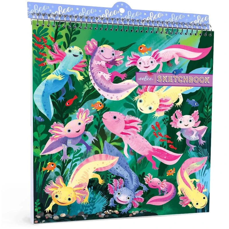 eeBoo Sketchbooks & Drawing Pads Default Axolotl Square Sketchbook