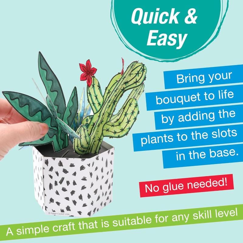 Faber-Castell Coloring & Painting Kits Default Pop Up Coloring Bouquet - Succulent