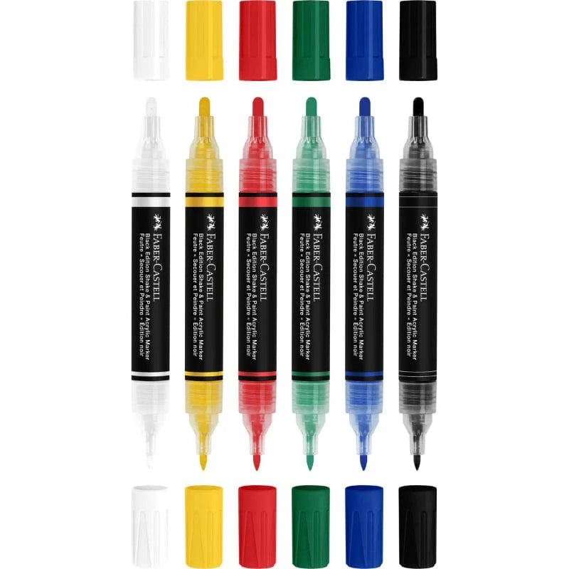 Faber-Castell Markers, Pens, Brushes & Crayons Default Black Edition: Shake & Paint - Classic Colors