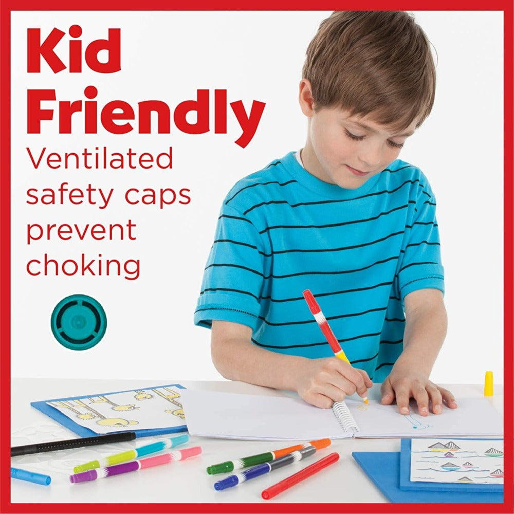 Faber-Castell Markers, Pens, Brushes & Crayons DuoTip Washable Markers (24 Pack)