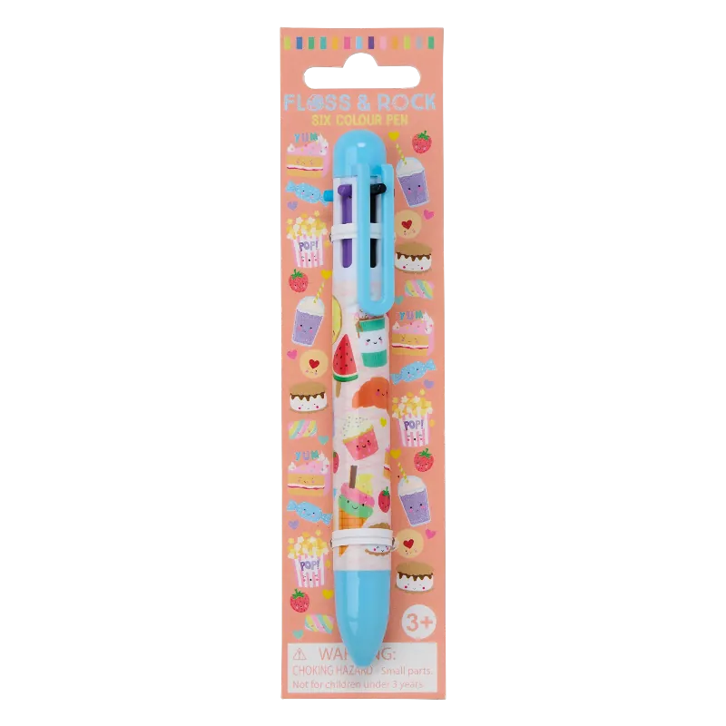 Floss & Rock Markers, Pens, Brushes & Crayons Sweet Treats 6 Colour Click Pen