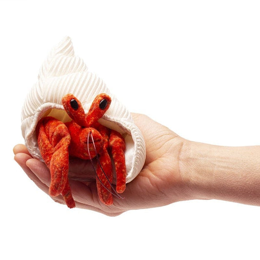 Folkmanis Finger Puppets Mini Hermit Crab Finger Puppet