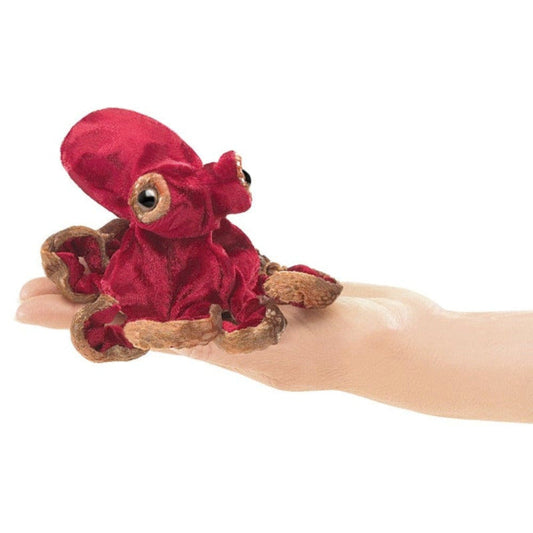 Folkmanis Finger Puppets Mini Red Octopus Finger Puppet