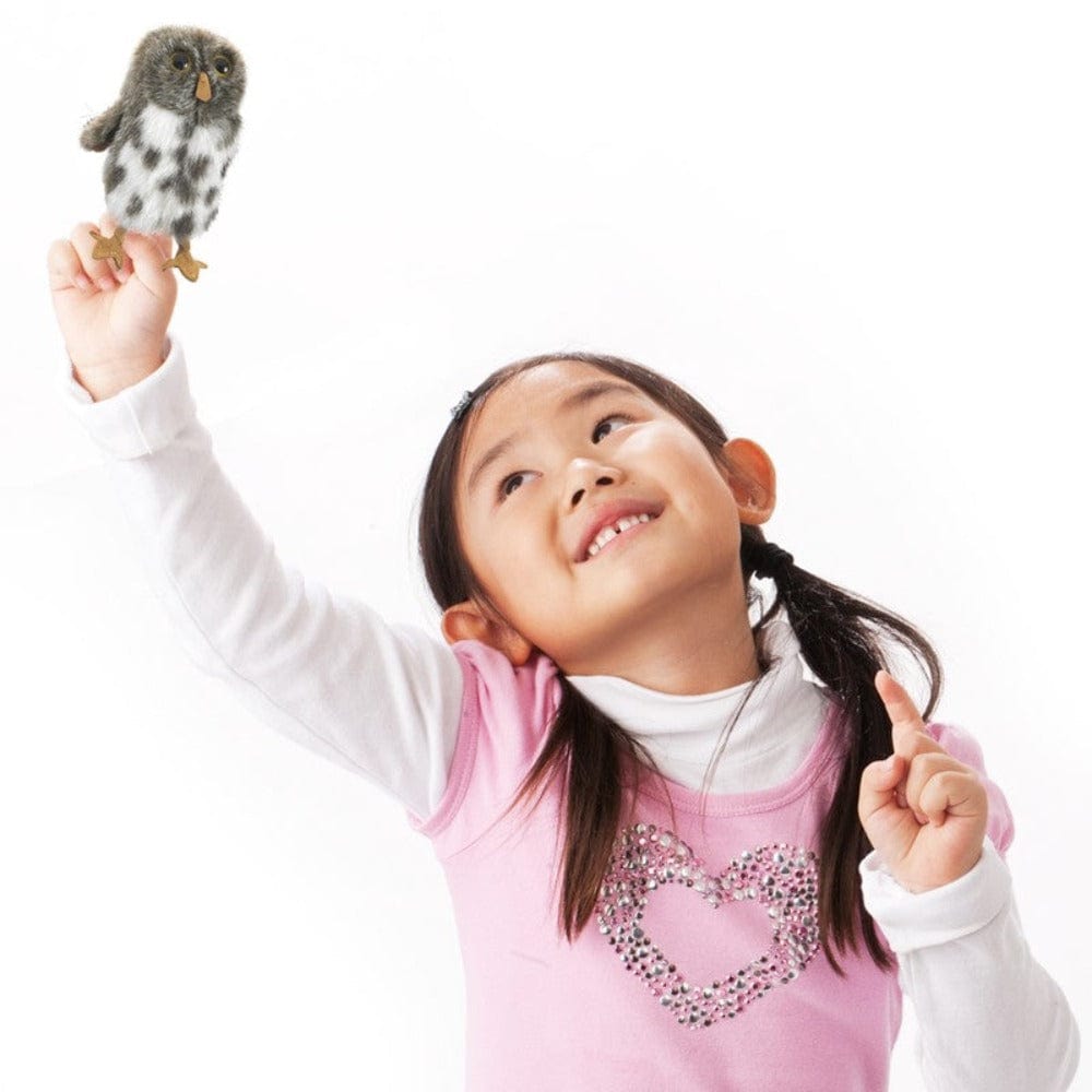 Folkmanis Finger Puppets Mini Spotted Owl Finger Puppet