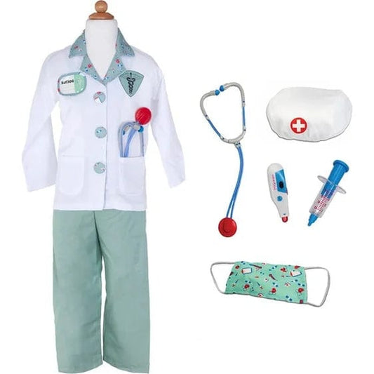 Great Pretenders Dress Up Outfits Doctor Set with Accessories (Size 5-6)