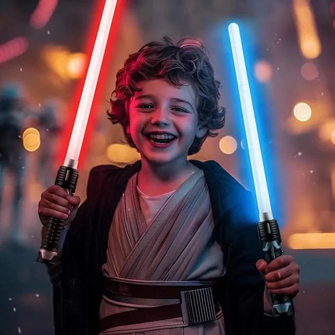 H&J Gift Enclosure Cards 2 Retractable Light Sabers UPC