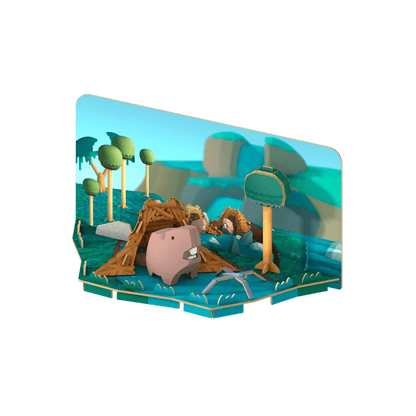 HalfToys Miniature 3-D Puzzle Figure HalfToys - Beaver