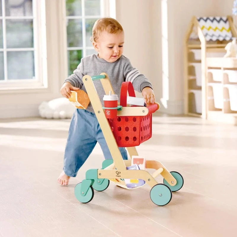 Hape Pretend Play Little Shopper's Cart & Basket