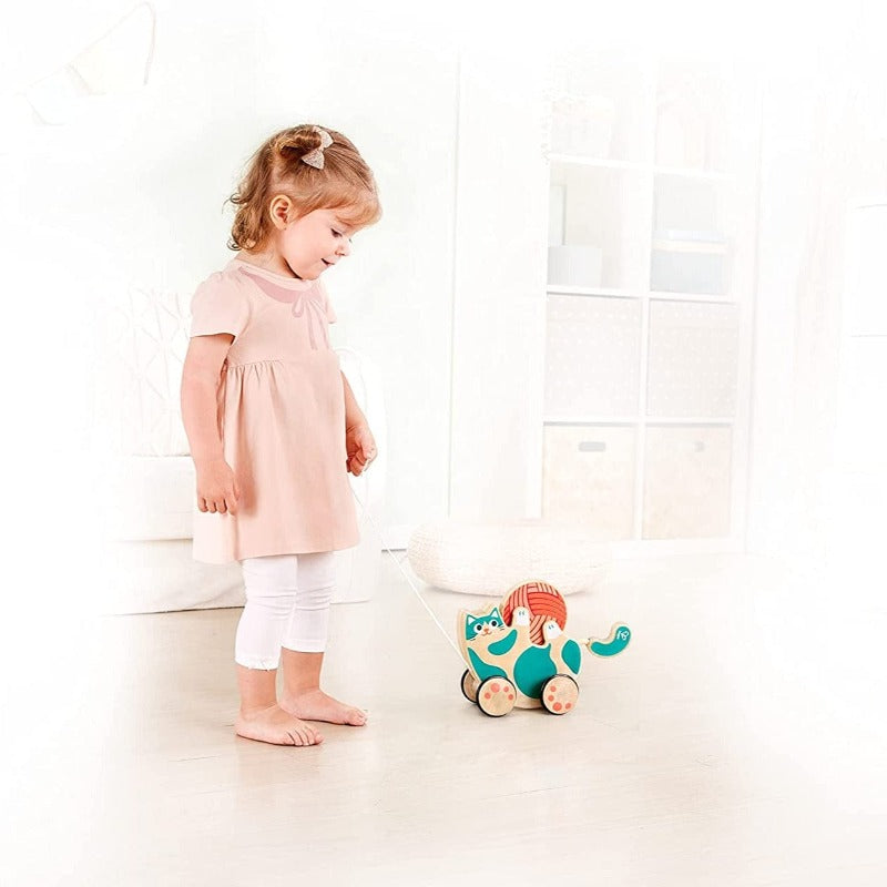 Hape Pull-Along Toys Walk-A-Long Kitten Pull Toy