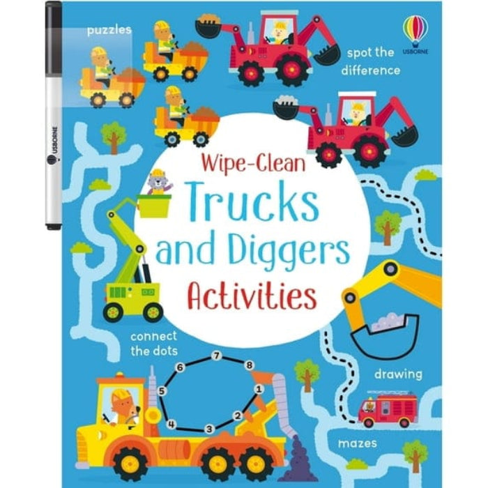 Harper Collins Coloring & Painting Books Wipe-Clean Trucks and Diggers Activities