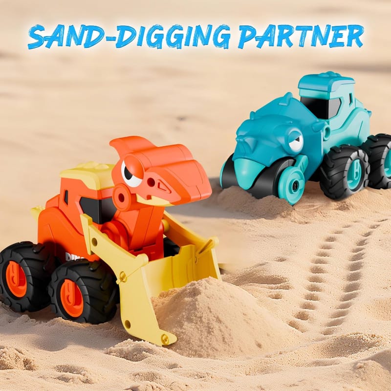 iPlay iLearn Vehicles Press & Go Dino Construc-Tors