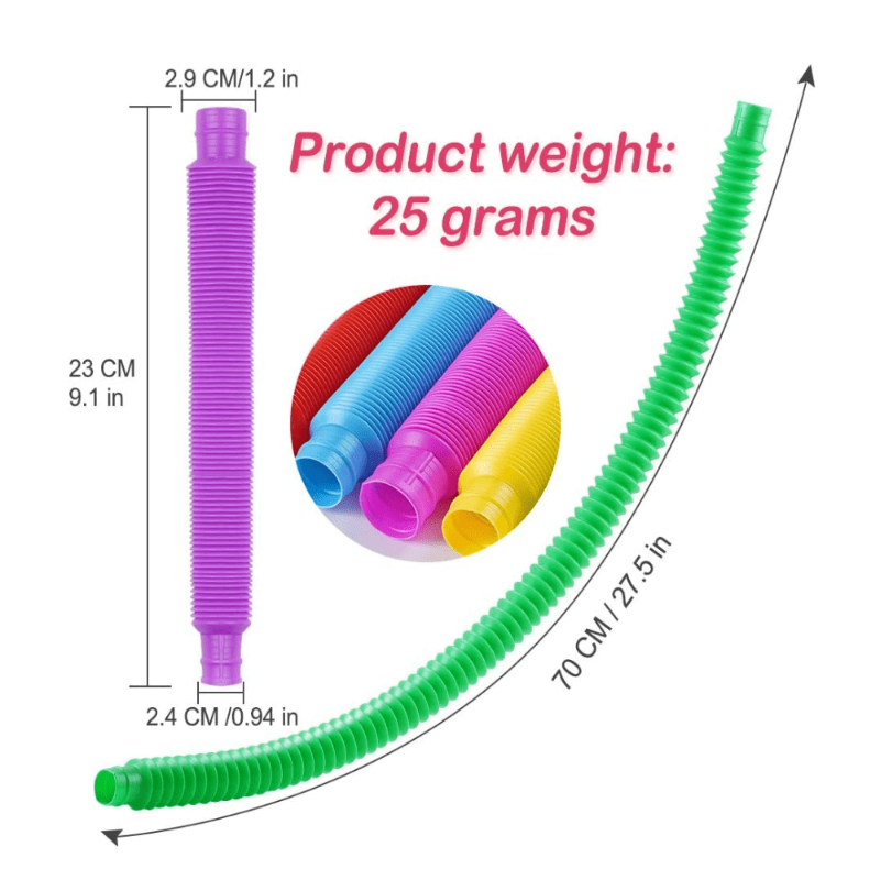 Ja-Ru Fidget Toys Pop & Play Tubes Singles (Assorted Colors)