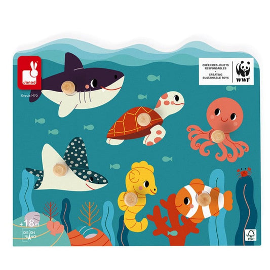 Janod Chunky Puzzles Default WWF Ocean Peg Puzzle