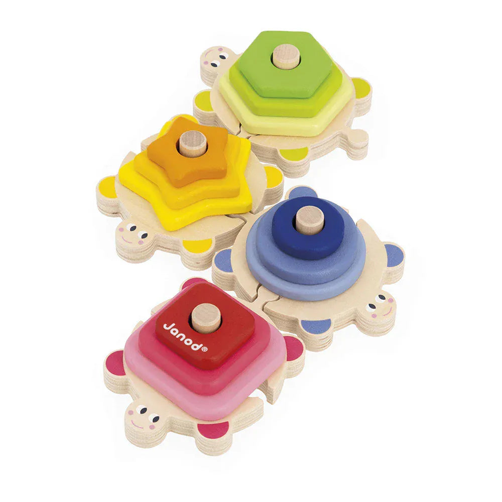 Janod Educational Play Wood Stackable Turtle Puzzle