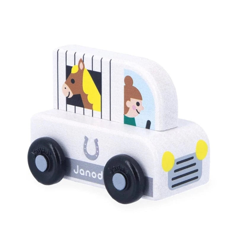 Janod Vehicles Crossroads: Countryside Horse Trailer Truck