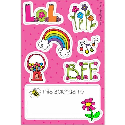 Laura Kelly Designs Stickers Girl Power Vinyl Sticker Sheet