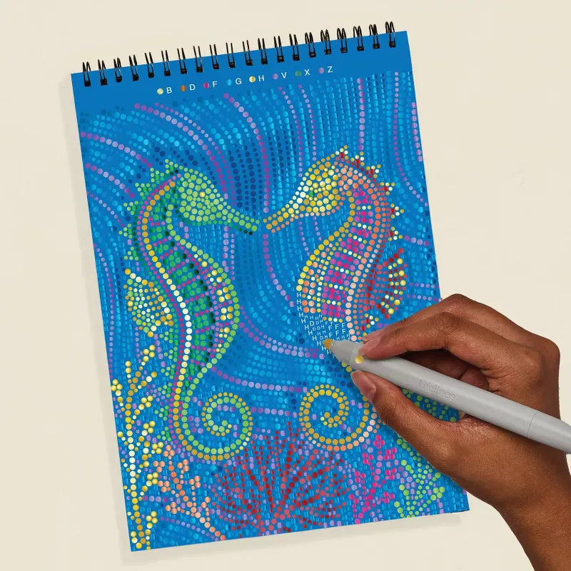 Lifelines Coloring & Painting Kits FlowArt: Dot-by-Letter Metallic - Into the Deep