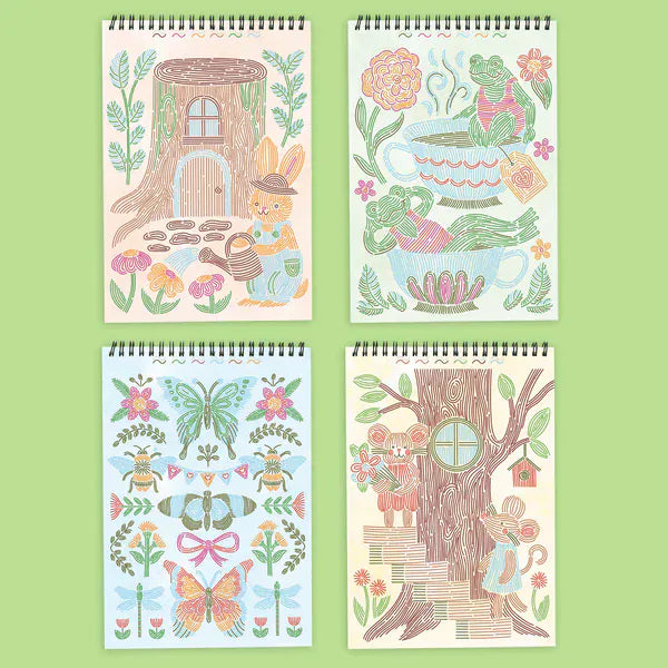 Lifelines Coloring & Painting Kits FlowArt: Trace-by-Lines - Woodland Whimsy