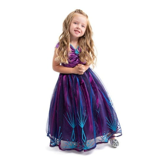 Little Adventures Dress Up Outfits Purple Ice Princess Dress - Size M (3-5 yrs)