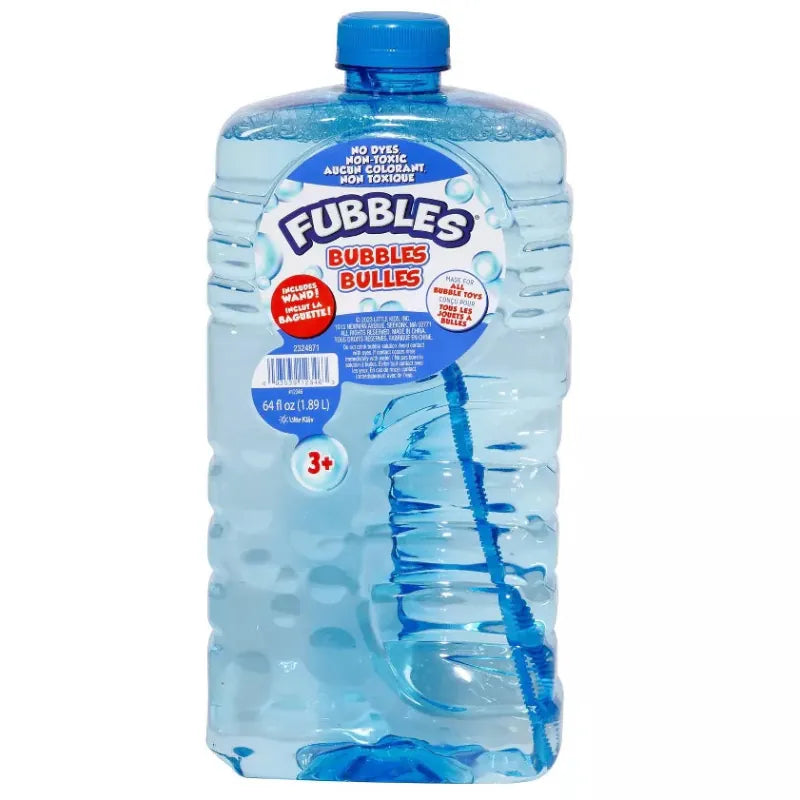 Little Kids Inc. Bubbles Fubbles Bubble Solution 64oz (Assorted Colors)