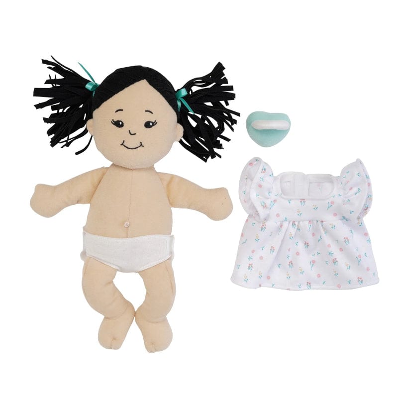 Manhattan Toy Dolls Default Love, Stella - Light Beige Doll with Black Pigtails