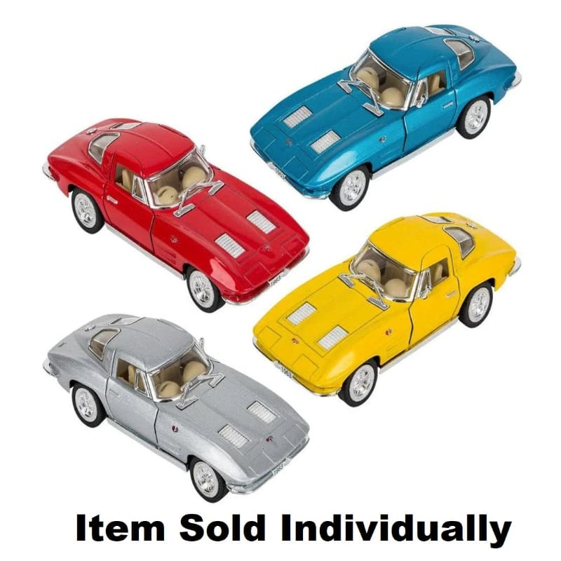 Master Toys Pullback Vehicles Die Cast 1963 Corvette Stingray (Assorted Colors)