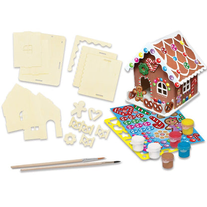 MasterPieces Coloring & Painting Kits Gingerbread House Buildable Wood Paint Kit