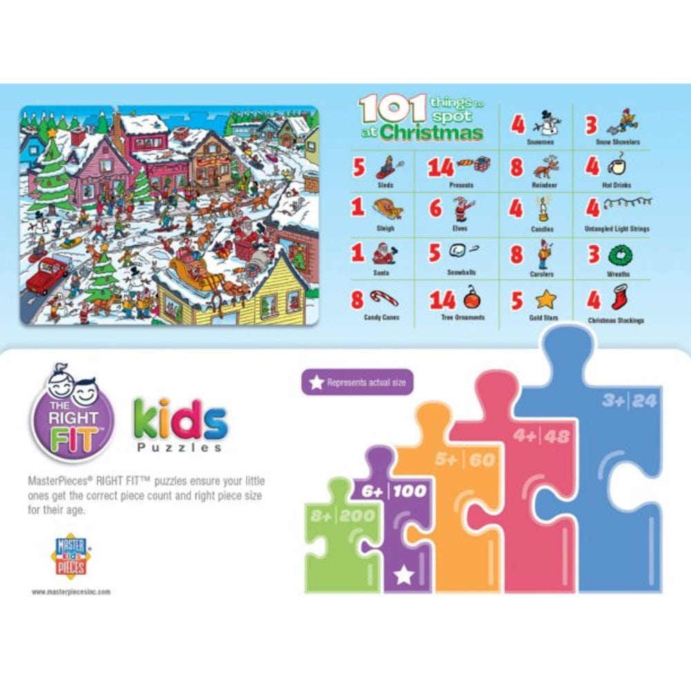 MasterPieces Holiday Puzzles 101 Things to Spot At Christmas 101 Piece Puzzle