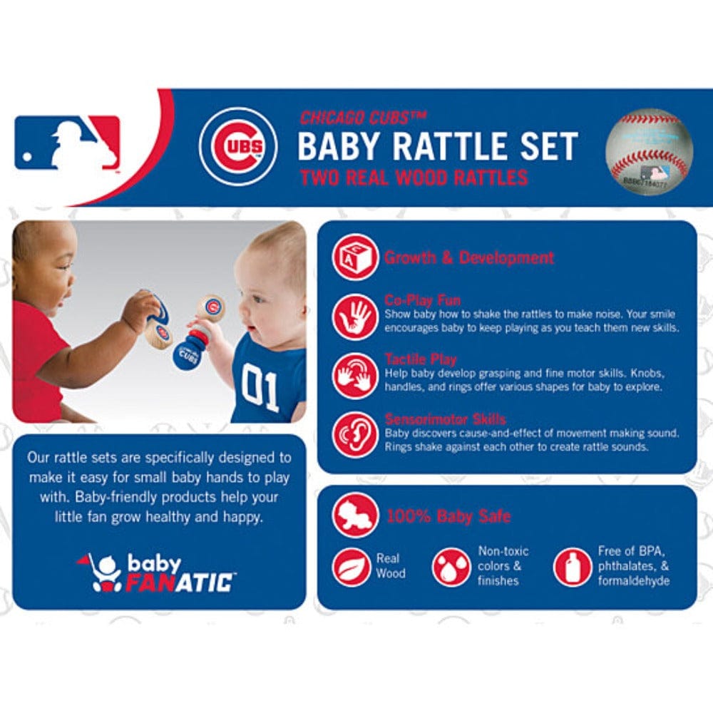 MasterPieces Rattles & Teethers Chicago Cubs Baby Rattle Set