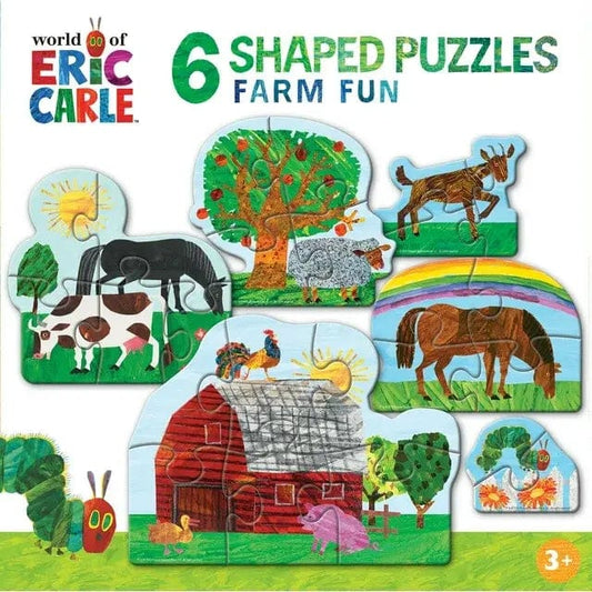 MasterPieces Under 100 Piece Puzzles Default Eric Carle Farm Fun 6 Shaped Puzzles