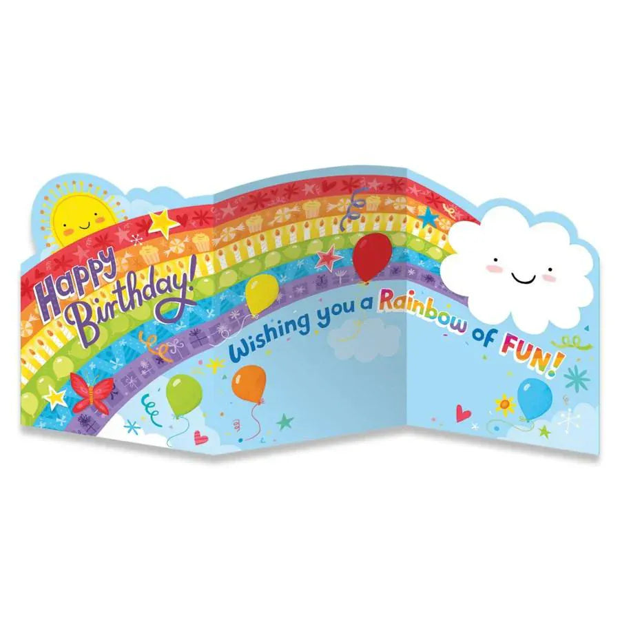 MindWare Gift Enclosure Cards Default Rainbow Tri-Fold Birthday Card