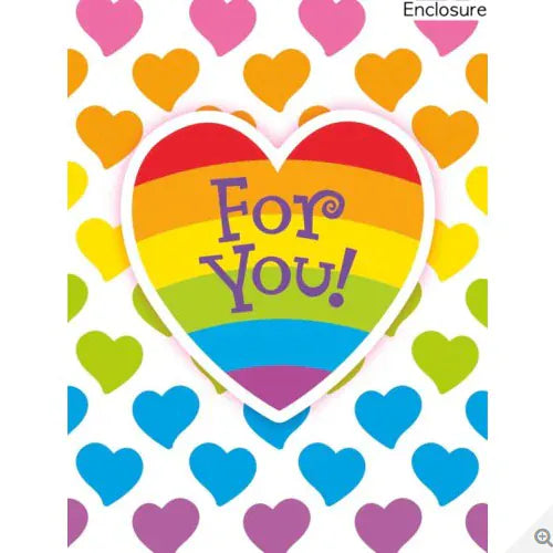 MindWare Mini Gift Enclosure Cards Default Rainbow Hearts Gift Enclosure