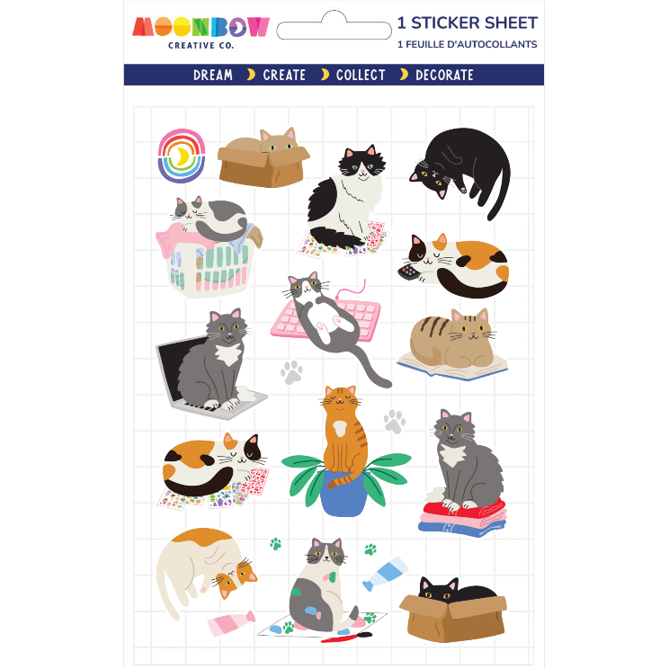 Moonbow Creative Co Stickers Cat Sitters Glossy Stickers