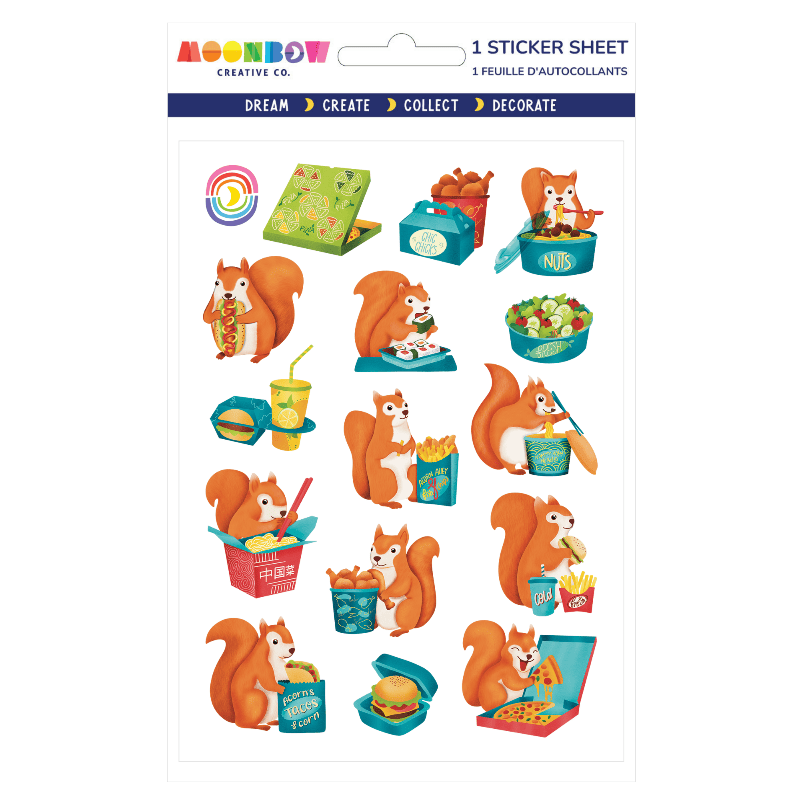 Moonbow Creative Co Stickers Squirrel Snacks Glossy Stickers