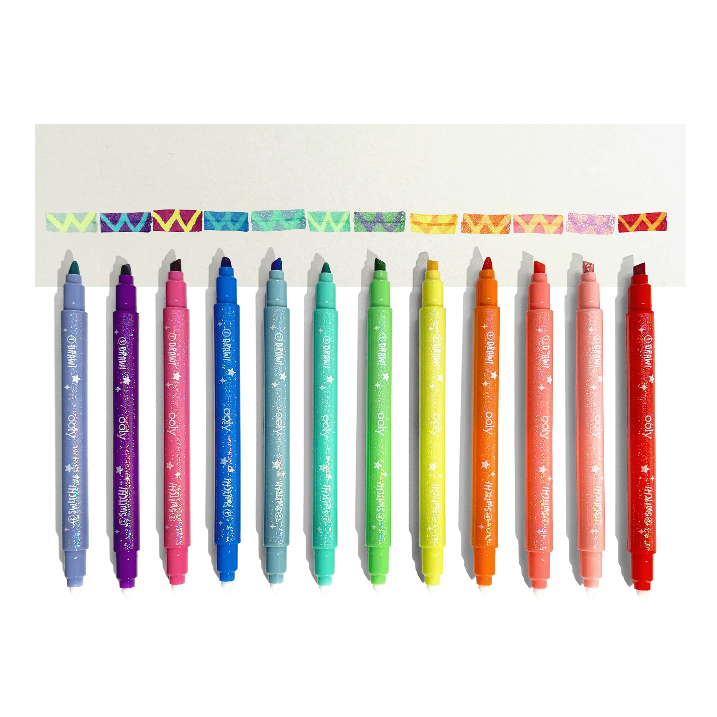Ooly Markers, Pens, Brushes & Crayons Default Switch-Eroo Glittery Color Changing Markers