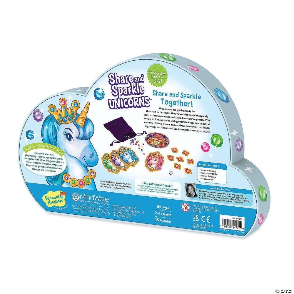 Peaceable Kingdom Cooperative Games Share and Sparkle Unicorns