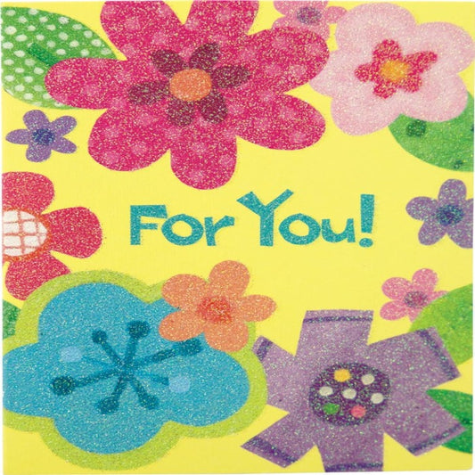 Peaceable Kingdom Gift Enclosure Cards Pretty Flowers Glitter Gift Enclosure