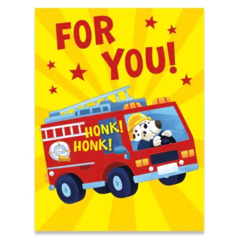 Peaceable Kingdom Mini Gift Enclosure Cards Firetruck Foil Gift Enclosure